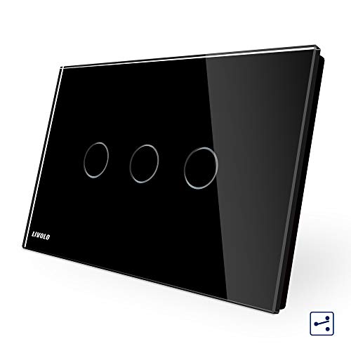 LIVOLO Interruttore della Luce con Indicatore LED Touch Switch Nero