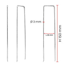 Carica l&#39;immagine nel visualizzatore di Gallery, Picchetti Telo Pacciamatura Erba Sintetica Made in Italy ZINCATI Ancoraggio...