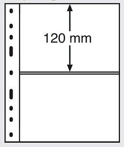 Leuchtturm - Fogli di Banconote Optima C2, 2 sezioni, Trasparenti - 20 - Ilgrandebazar