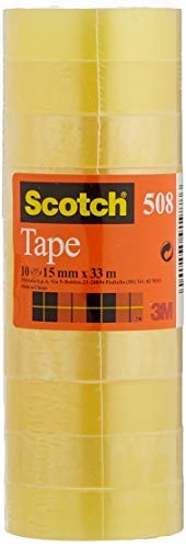 Scotch Nastro Adesivo 3M, Trasparente Acrilico, 15 mm x 33 m, 15 x 33 m - Ilgrandebazar