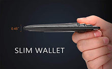 Carica l'immagine nel visualizzatore di Gallery, HELLOCAM Portacarte di Credito da Uomo Portacarte Uomo, Tascabile Portafoglio Uomo Sottile Blocco RFID - Nero Pelle Alta Qualità - Mini Porta Tessere Porta Documenti Porta Carte Di Credito - Regalo
