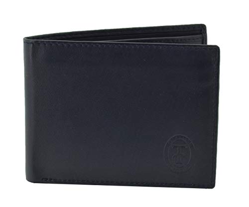 TRUSSARDI Portafoglio Classico Uomo In Vera Portamonete e Finestra, Blu