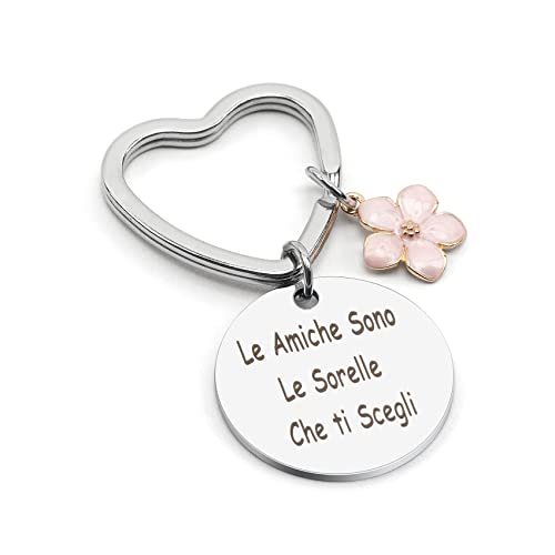 Hightopup Portachiavi cuore amicizia, idee regalo migliore amica compleanno, laurea donna speciale sorella teenager