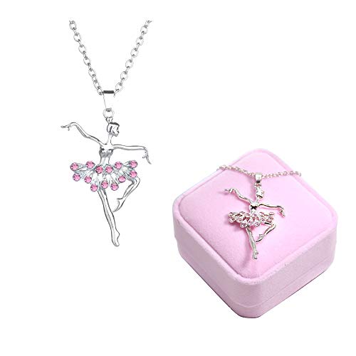 Danza Ballerina Balletto Pendente Collana Fascino Sorpresa Rosa