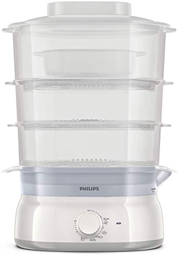 Philips HD9125/90 Vaporiera con Infusore di aromi, 3 cestelli, 9 Litri - Ilgrandebazar