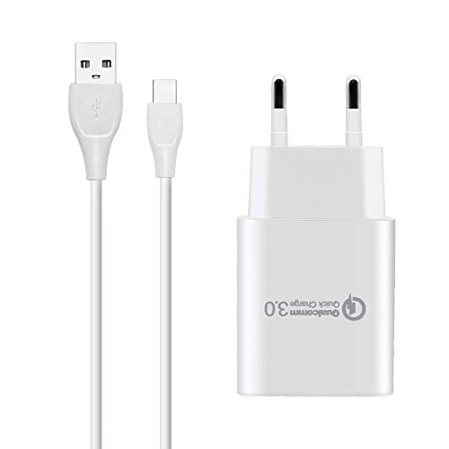 BERLS Caricabatterie Quick Charge 3.0 (Carica Rapida 3A) + Cavo USB Type C... - Ilgrandebazar