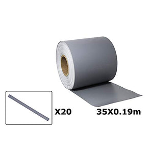 LARS360 35m x 19cm con 20 Strisce Fascette Visione Protezione PVC Grigio - Ilgrandebazar