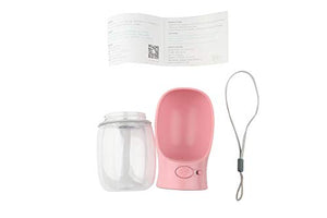PB+ Bottiglia Acqua per Cani 350ml，Distributore d’Acqua Portatile da ROSA