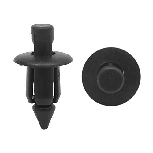 sourcingmap 30Pcs Nero 6 mm Diametro Foro paraurti Auto parafango Rivetti in...