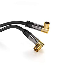 Carica l'immagine nel visualizzatore di Gallery, KabelDirekt Cavo Antenna Coassiale 90°, Gomito 90° Coassiale, Classe A, 2m - Ilgrandebazar