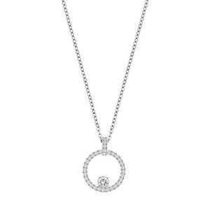 Swarovski Pendente Creativity Circle, Cristallo Bianco, Rodiato, da Donna - Ilgrandebazar