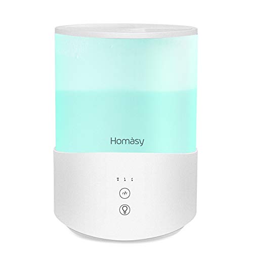 Homasy Umidificatore Ambiente Bambini 2,5L, Ultrasuoni a Bianco - Ilgrandebazar