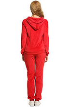 Carica l'immagine nel visualizzatore di Gallery, UNibelle Donna Tute Felpa con Cappuccio Tuta Training Sportivo Due S, Rosso - Ilgrandebazar