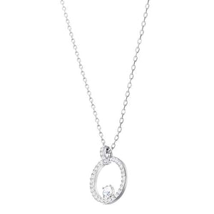 Swarovski Pendente Creativity Circle, Cristallo Bianco, Rodiato, da Donna - Ilgrandebazar