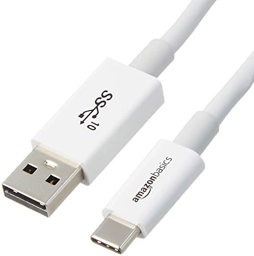 AmazonBasics - Cavo maschio USB Type-C a USB-A 3.1 Gen 2, 0,9 metri, Bianco - Ilgrandebazar