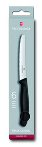 Victorinox Coltello da tavola con lama 11 cm a manico nero, Nero - Ilgrandebazar