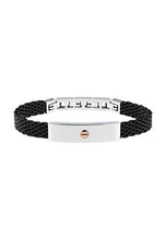 Carica l&#39;immagine nel visualizzatore di Gallery, BREIL Bracciale Uomo in Acciaio Nero con Placchetta e Inserto in... - Ilgrandebazar