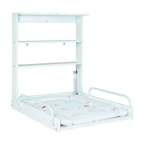 Roba Fasciatoio da Parete, Richiudibile, Bianco con Materassino... - Ilgrandebazar