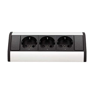 Orno GM-9001 - Presa tripla ad angolo con sicurezza per bambini, ideale Nero - Ilgrandebazar