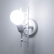 Carica l&#39;immagine nel visualizzatore di Gallery, HAWEE Humanoid Creativo Lampada da Parete Interno Applique Bianco - Ilgrandebazar