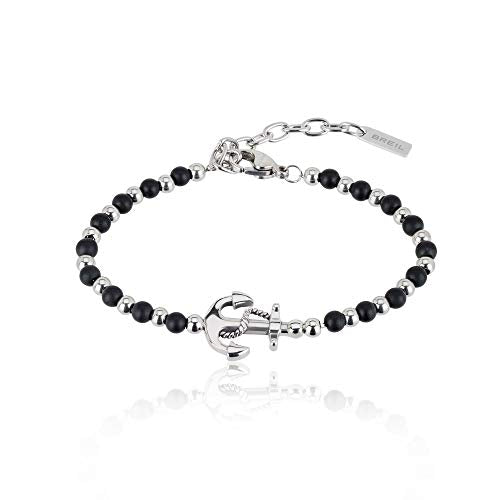 BREIL - Gioiello Collezione Black Onyx, Bracciale e Collana Ancora - Ilgrandebazar