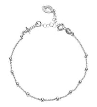 Carica l&#39;immagine nel visualizzatore di Gallery, Bracciale Rosario In Argento 925 - Con Croce E Madonna - Linea Italia... - Ilgrandebazar