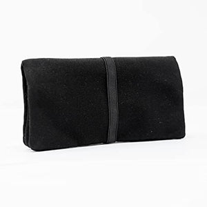 Porta Tabacco Cartine e Filtri Idrorepellente Cucito a Mano - Astuccio Portatabacco in Tessuto con cerniera extra, Porta Tabacco Donna - Porta Tabacco Uomo (Nero Sportivo)