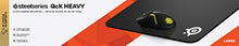 Carica l&#39;immagine nel visualizzatore di Gallery, SteelSeries QcK Heavy, Tappetino per Mouse da Gioco, 45 x 40 x 6 Grande, Nero
