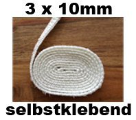 Guarnizione autoadesiva a tenuta stagna, per forno 3 x 10 mm 2 m - Ilgrandebazar