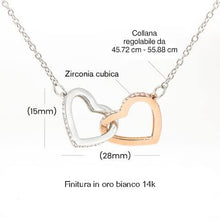 Carica l&#39;immagine nel visualizzatore di Gallery, NONNA PROFESSIONISTA Collana Donna A mia Mamma, Argento Idee Regali per lei per festa della mamma Compleanno o Natale - Cofanetto con DEDICA incluso (Finitura in Oro Rosa)