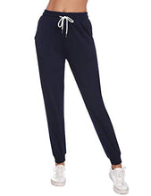 Carica l'immagine nel visualizzatore di Gallery, Sykooria Pantaloni Sportivi Casual da Donna Piede XL, Stile A - Blu Marino - Ilgrandebazar