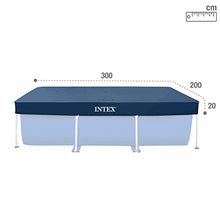 Carica l'immagine nel visualizzatore di Gallery, Intex 28038 Copripiscina Frame Rettangolare Cm 300X200 Art. Pulizia E Manutenzione 161, PVC, Multicolore, 300 x 200 x 75 cm