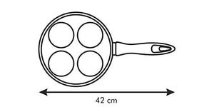 Tescoma Padella con Quattro Cerchi, Nero, 24.0 Centimeters, Diametro 24 cm - Ilgrandebazar