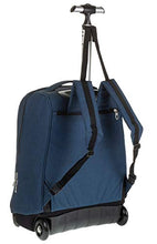Carica l&#39;immagine nel visualizzatore di Gallery, Trolley Invicta Benin Recycled, Blu, 35 Lt, 2in1 Zaino con Sollevamento Blu