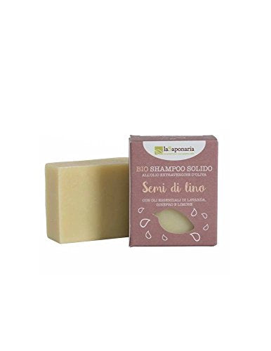 Shampoo solido ai semi di lino - La Saponaria - biologico certificato - 100...