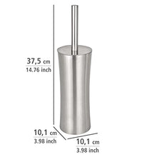 Carica l'immagine nel visualizzatore di Gallery, WENKO Portascopino per WC Pieno fiacco acciaio inossidable, Acciaio inossidabile, 10.1 x 37.5 x 10.1 cm, Satinato