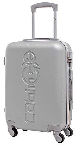 CABIN GO MAX 5585 Valigia Trolley rigido in ABS grande MX5585, Argento