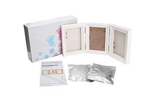 Impronta Bambino - Newlemo Cornice Baby con Porta 3 Parti, Bianco