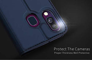 DUX DUCIS Cover Samsung Galaxy A40, Flip Caso Pelle PU con [Funzione Blu - Ilgrandebazar
