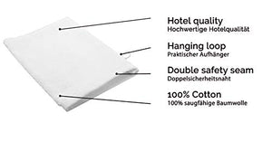 ZOLLNER 10 Pezzi manopole da Bagno in Spugna, 16x21 cm Bianco, 16 x 21