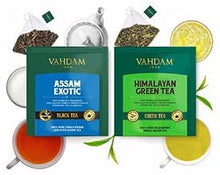 Carica l&#39;immagine nel visualizzatore di Gallery, VAHDAM Migliori assortimenti di tè | 15 diverse bustine di tè assortimenti di campionari confezione regalo Variety Pack | Meglio di tè nero, tè verde, tè Oolong, tè alle erbe e tè Chai | regalo natale