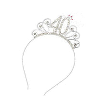 Carica l&#39;immagine nel visualizzatore di Gallery, 40 Anni di Compleanno Donna Tiara Birthday Corona 40 Glitter...