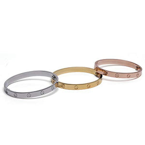 Braccialetto rigido, per coppie, con cacciavite, bracciale in acciaio al Gold - Ilgrandebazar