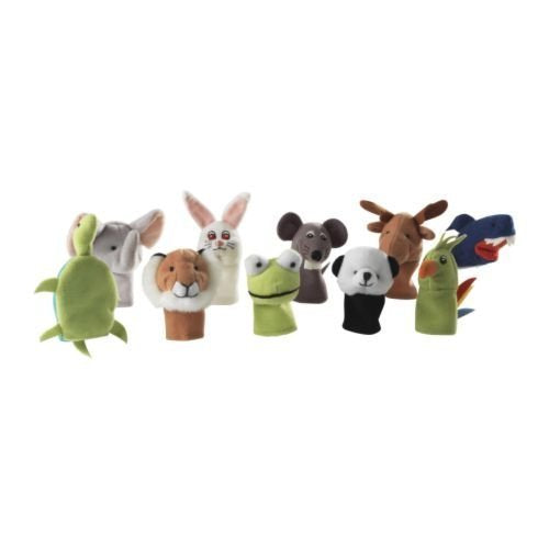 IKEA TITTA DJUR 10 pc Animal Finger Puppet Set Children, Kids, Game, [Import... - Ilgrandebazar