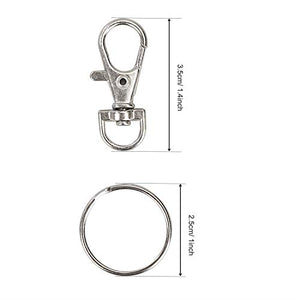 Set da 30 Pezzi Con Anelli Portachiavi da 25 Mm e Set di Occhielli Per Viti da 30 Pezzi, Portachiavi In Materiali Fatti a Mano, Moschettone Portachiavi, Adatto per Catene di Accessori Set da 30 Pezzi Con Anelli Portachiavi da 25 Mm e Set di Occhielli Per Viti da 30 Pezzi, Portachiavi In Materiali Fatti a Mano, Moschettone Portachiavi, Adatto per Catene di Accessori