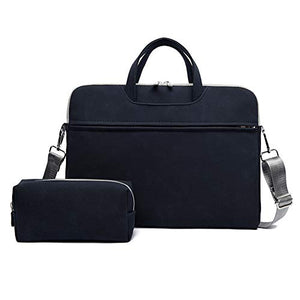 BOTRE Uomo Donna Borsa a Tracolla Borsetta per 15.6Pollici, Blu Scuro