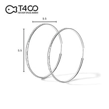 Carica l&#39;immagine nel visualizzatore di Gallery, T400 Orecchini Cerchio Argento 925 Creoli per Donna Ragazze Sleeper Regali...