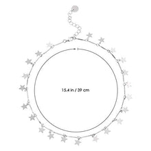 Carica l&#39;immagine nel visualizzatore di Gallery, Fenical Collana girocollo di colore argento con catena choker donne boho... - Ilgrandebazar