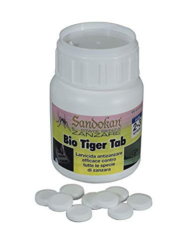 Sandokan Bio Tiger Tab - Larvicida in pastiglie effervescenti (100 pastiglie)