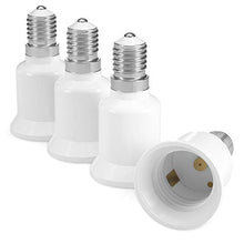 Carica l&#39;immagine nel visualizzatore di Gallery, kwmobile adattatore lampadina E14 E27-4x attacchi porta lampada 4x E14-&gt;E27 - Ilgrandebazar